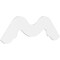 Ekena Millwork Pitch Midway Architectural Grade PVC Gable Pediment, 72"W x 42"H x 1"P (14/12) GPP072X042X100MID - alternate 1